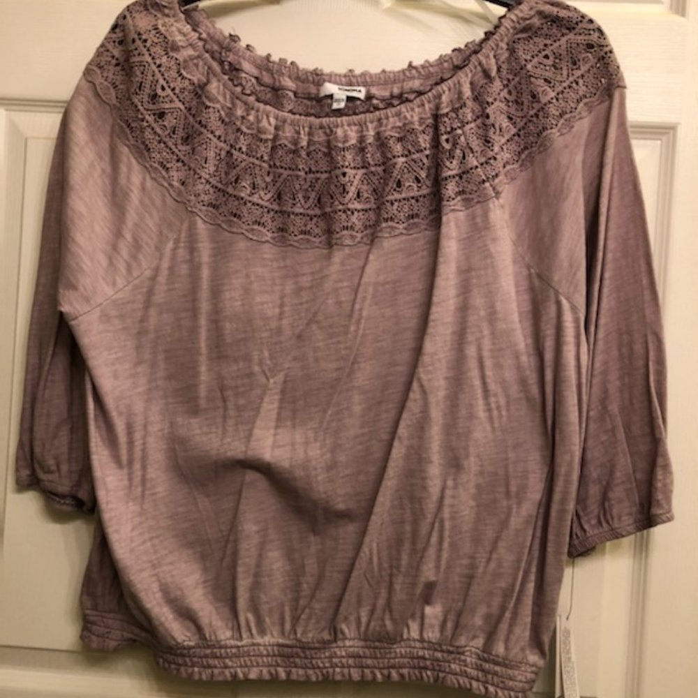Women's NWT Sonoma Peasant Blouse Lavender